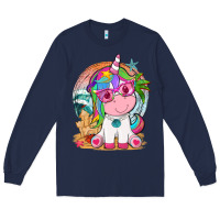 Navy summer unicorn tbw Long Sleeve Tee - texasbilliewilder