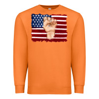 Carrot american flag with hand Premium Sweatshirt - Artiststas