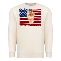 Sandshell american flag with hand Premium Sweatshirt - Artiststas
