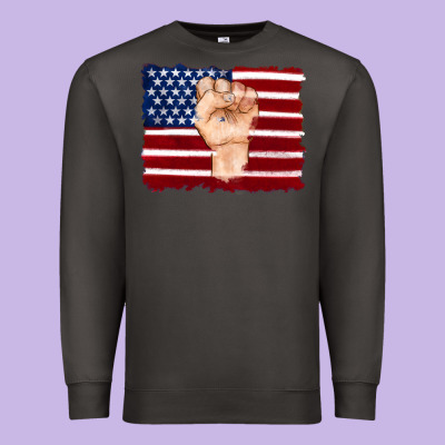 American Flag With Hand Premium Sweatshirt Designed By Artiststas