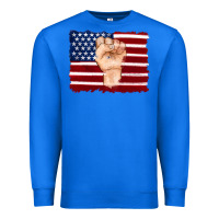 True Royal american flag with hand Premium Sweatshirt - Artiststas