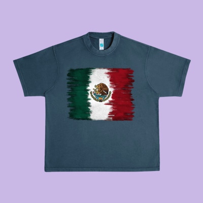 Mexican Flag Urban Heavy Tee Designed By Ranaportraitstore