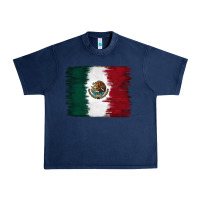 Navy Mexican Flag Urban Heavy Tee - RanaPortraitStore