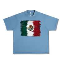 Pebble Blue Mexican Flag Urban Heavy Tee - RanaPortraitStore