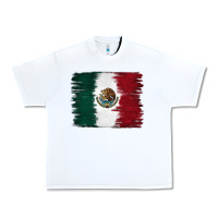 White Mexican Flag Urban Heavy Tee - RanaPortraitStore