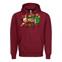 Burgundy christmas counselor pencil Zipper Hoodie - FaDigitalArtStudio