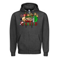 Charcoal Heather christmas counselor pencil Zipper Hoodie - FaDigitalArtStudio