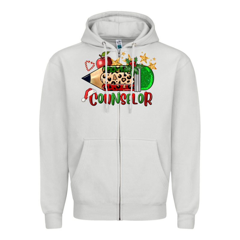 Christmas Counselor Pencil Zipper Hoodie by FaDigitalArtStudio | Teevron