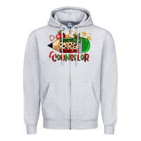 Heather Grey christmas counselor pencil Zipper Hoodie - FaDigitalArtStudio