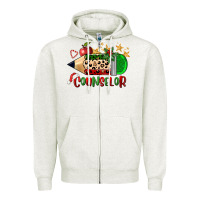 Oatmeal Heather christmas counselor pencil Zipper Hoodie - FaDigitalArtStudio