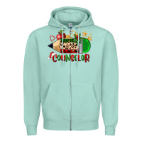 Seafoam christmas counselor pencil Zipper Hoodie - FaDigitalArtStudio