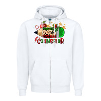 White christmas counselor pencil Zipper Hoodie - FaDigitalArtStudio