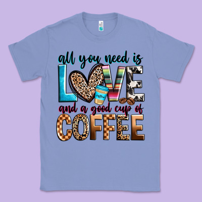 All You Need Is Love And A Good Cup Of Coffee Classic Tee Designed By Zillion Design Studio
