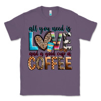 Lavender all you need is love and a good cup of coffee Classic Tee - Zillion Design Studio