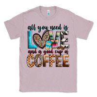 Lilac all you need is love and a good cup of coffee Classic Tee - Zillion Design Studio