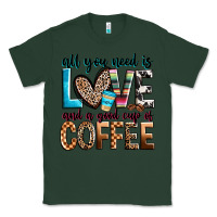 Sports Green all you need is love and a good cup of coffee Classic Tee - Zillion Design Studio