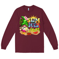 Burgundy summer vibes gnome tbw Long Sleeve Tee - texasbilliewilder