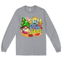 Heather Grey summer vibes gnome tbw Long Sleeve Tee - texasbilliewilder