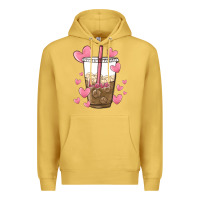 Antique Gold valentine coffee lover Premium Hoodie - MaliasSmallBusiness