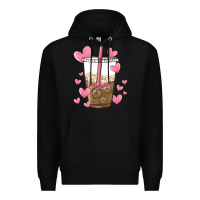Black valentine coffee lover Premium Hoodie - MaliasSmallBusiness