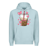 Blue Mist valentine coffee lover Premium Hoodie - MaliasSmallBusiness