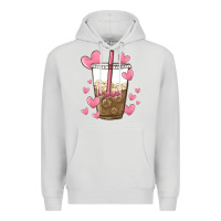 Dove Grey valentine coffee lover Premium Hoodie - MaliasSmallBusiness