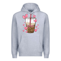 Heather Grey valentine coffee lover Premium Hoodie - MaliasSmallBusiness