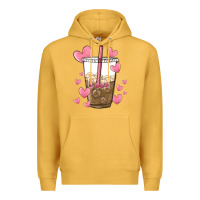 Mustard valentine coffee lover Premium Hoodie - MaliasSmallBusiness