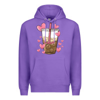 Purple valentine coffee lover Premium Hoodie - MaliasSmallBusiness