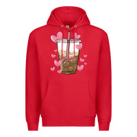 Red valentine coffee lover Premium Hoodie - MaliasSmallBusiness