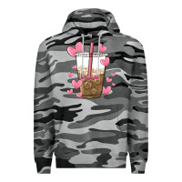Slate Camo valentine coffee lover Premium Hoodie - MaliasSmallBusiness