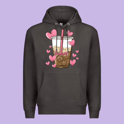 Valentine Coffee Lover Premium Hoodie Designed By Maliassmallbusiness