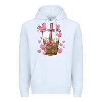 White valentine coffee lover Premium Hoodie - MaliasSmallBusiness