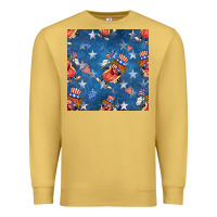 Antique Gold 4th of july hotdog seamless pattern Premium Sweatshirt - BundleAndBundleShop