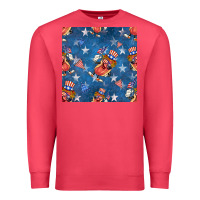 Cardinal 4th of july hotdog seamless pattern Premium Sweatshirt - BundleAndBundleShop