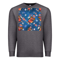 Charcoal Heather 4th of july hotdog seamless pattern Premium Sweatshirt - BundleAndBundleShop