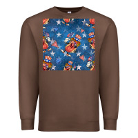 Chestnut 4th of july hotdog seamless pattern Premium Sweatshirt - BundleAndBundleShop
