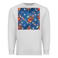Dove Grey 4th of july hotdog seamless pattern Premium Sweatshirt - BundleAndBundleShop