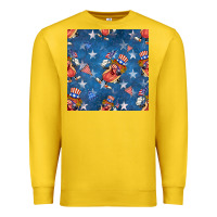 Lemon 4th of july hotdog seamless pattern Premium Sweatshirt - BundleAndBundleShop