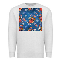 Oatmeal Heather 4th of july hotdog seamless pattern Premium Sweatshirt - BundleAndBundleShop