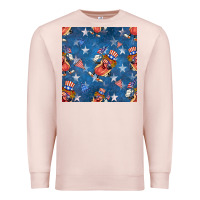 Pale Pink 4th of july hotdog seamless pattern Premium Sweatshirt - BundleAndBundleShop