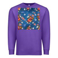 Purple 4th of july hotdog seamless pattern Premium Sweatshirt - BundleAndBundleShop
