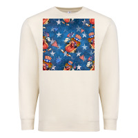 Sandshell 4th of july hotdog seamless pattern Premium Sweatshirt - BundleAndBundleShop
