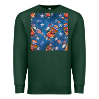 Sports Green 4th of july hotdog seamless pattern Premium Sweatshirt - BundleAndBundleShop