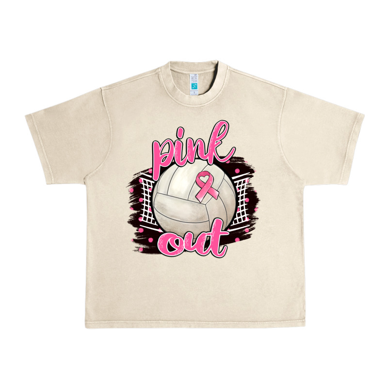 Pink Out Volleyball Urban Heavy Tee by BarkalooDesign | Teevron