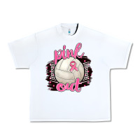 White Pink Out Volleyball Urban Heavy Tee - BarkalooDesign