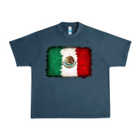 Midnight Navy Mexican flag Urban Heavy Tee - RanaPortraitStore