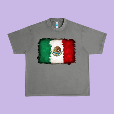 Mexican Flag Urban Heavy Tee Designed By Ranaportraitstore
