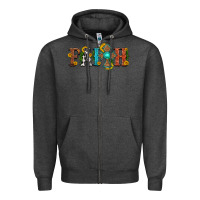 Charcoal Heather faith with cross and sunflower Zipper Hoodie - HRA Design Shop