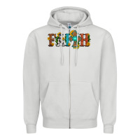 Faith With Cross And Sunflower Zipper Hoodie | Teevron